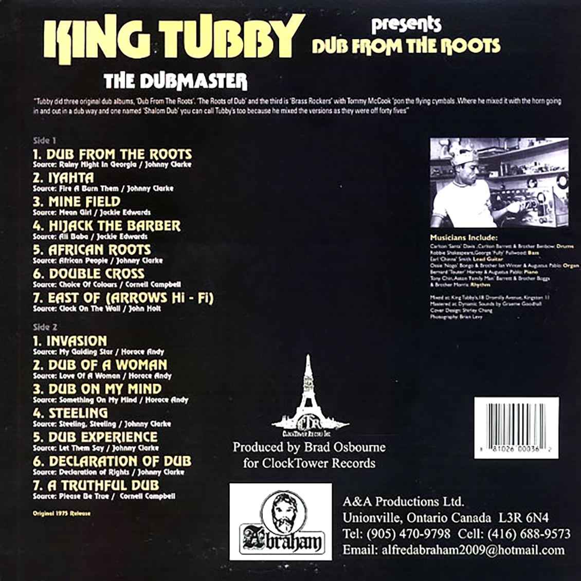 King Tubby - Dub From The Roots (The Dubmaster Presents) - new LP sealed