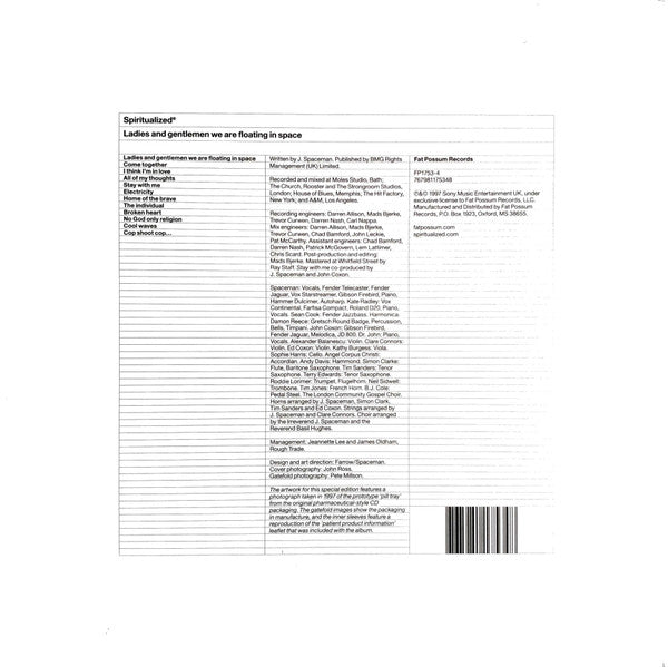 Spiritualized® – Ladies And Gentlemen We Are Floating In Space - used 2LP - 180gm blue vinyl - NM/NM