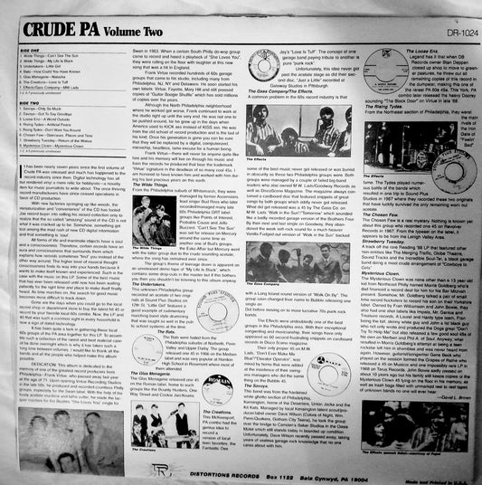 Crude PA Volume Two - Various - Garage Rock - USED LP - VG+/NM