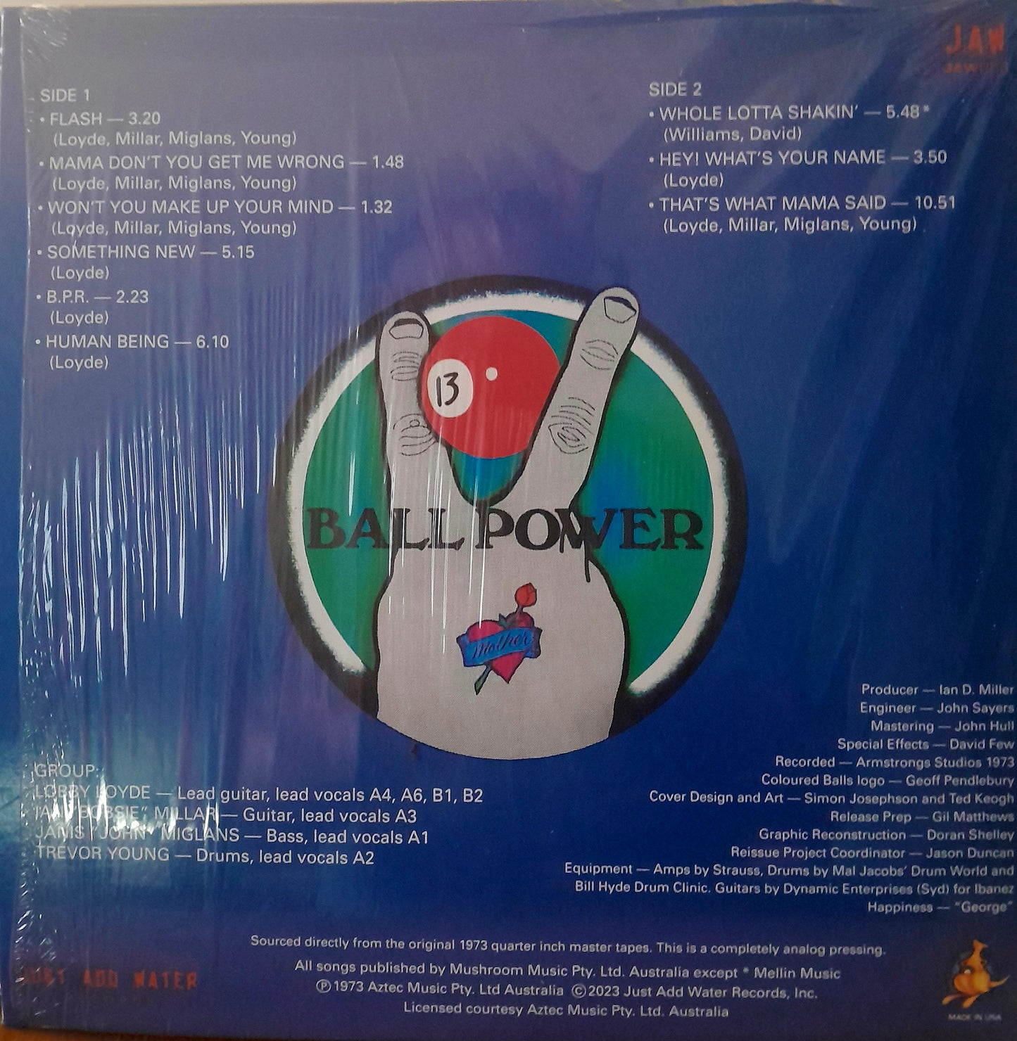 Coloured Balls - Ball Power 50th Ann. Ed. - USED LP - NM/NM * no poster *