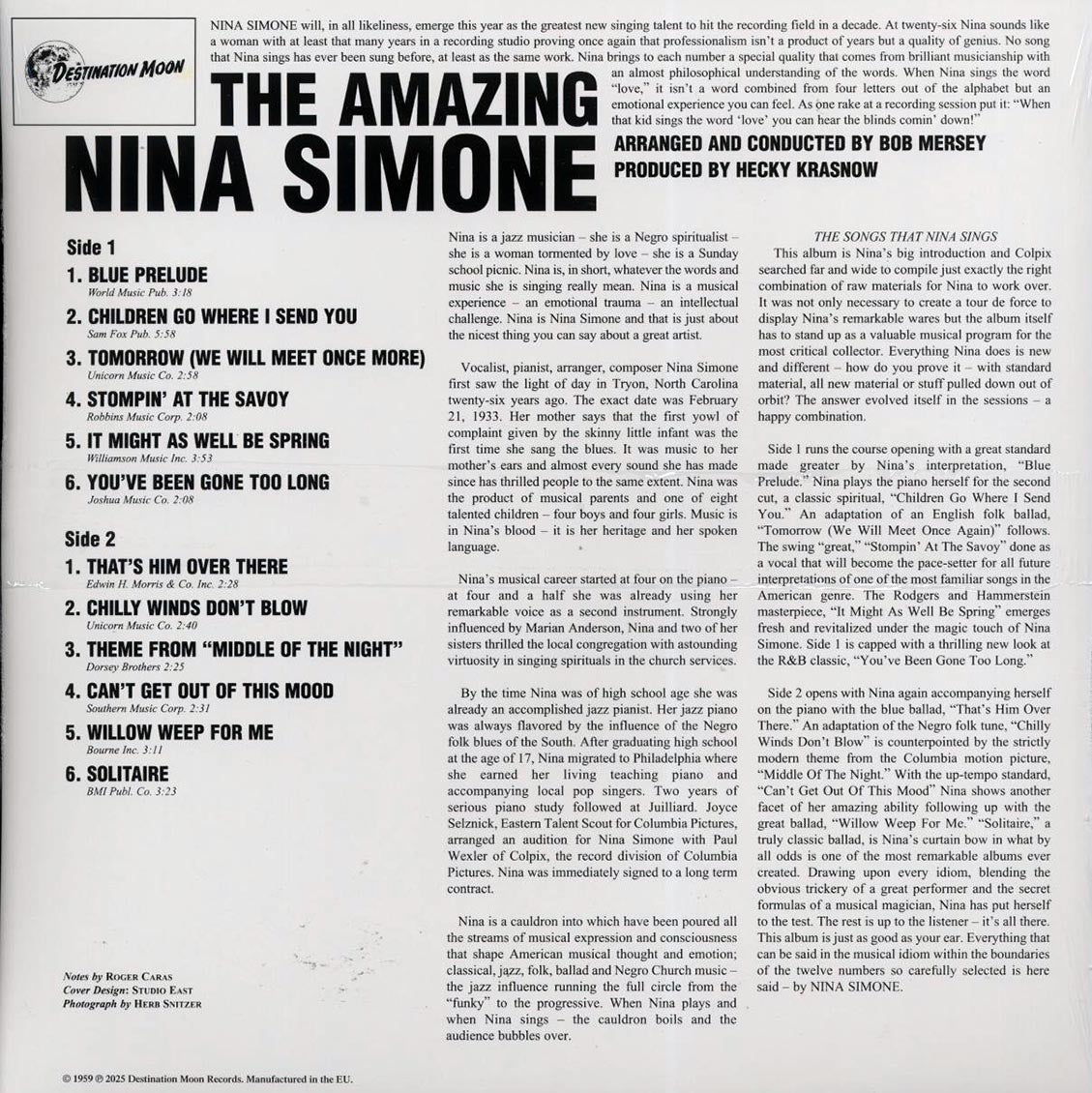 Nina Simone - The Amazing - new LP sealed - clear vinyl - ltd. ed. of 500