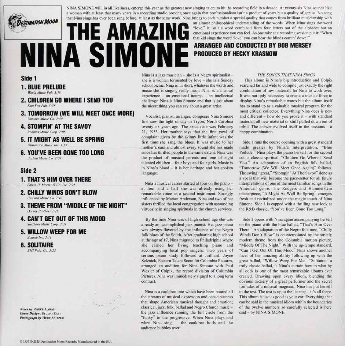 Nina Simone - The Amazing - new LP sealed - clear vinyl - ltd. ed. of 500