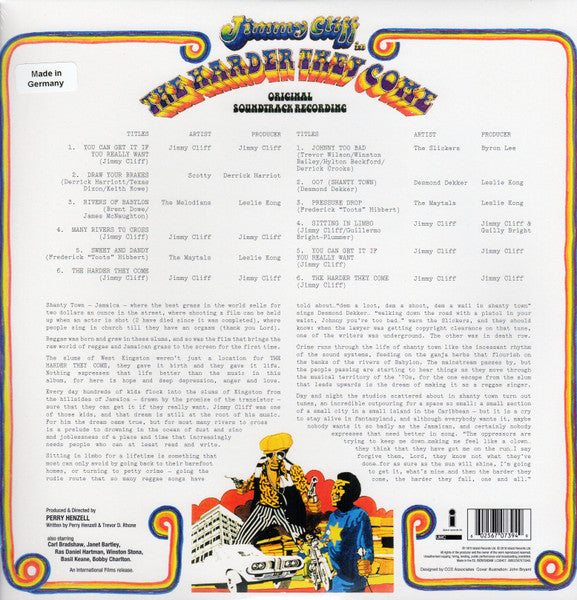 Jimmy Cliff / Soundtrack - Harder They Come - new LP sealed - gatefold