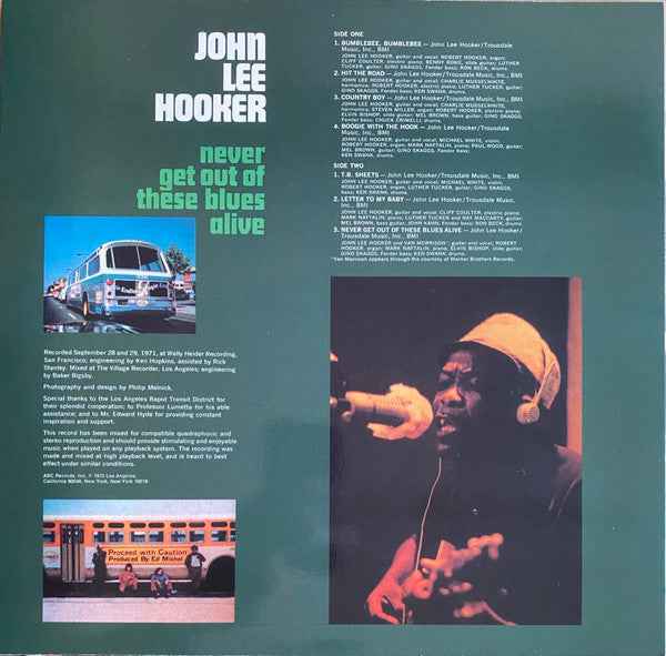 John Lee Hooker – Never Get Out Of These Blues Alive - new LP sealed