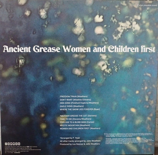 Ancient Grease - Women And Children First - NEW LP