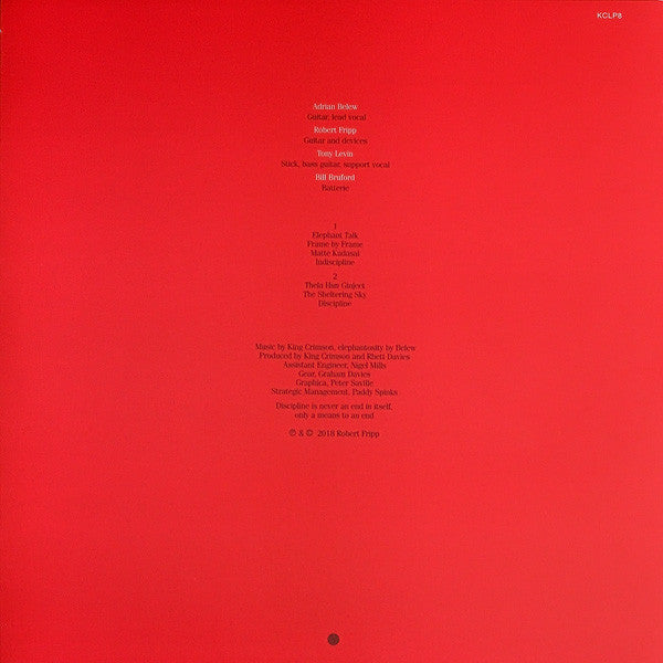 King Crimson ‎– Discipline - new 200gm LP sealed