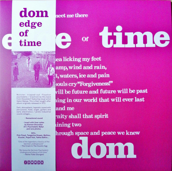 Dom - Edge Of Time - NEW LP