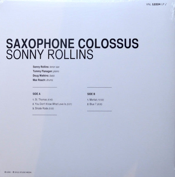 Sonny Rollins – Saxophone Colossus - new LP sealed 180gm